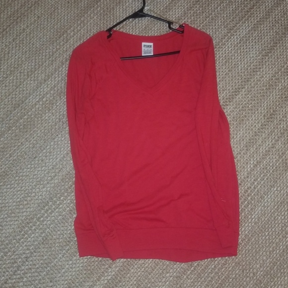 PINK red long sleeved top - Picture 1 of 1